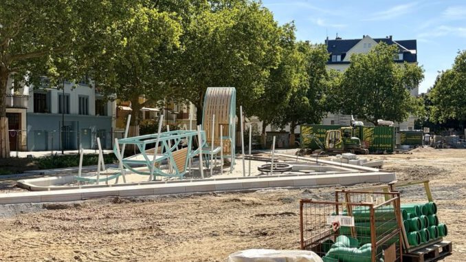 Elsässer Park entsteht auf dem ehemaligen Parkplatz und liegt im Zeitplan Elsässer Park entsteht auf dem ehemaligen Parkplatz und liegt im Zeitplan