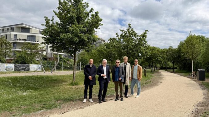 Neuer Fuß und Radweg in Kastel verbindet Helling Höfe direkt mit Rheinpromenade