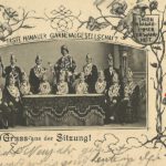 Postkarte von 1904 dokumentiert Große Damensitzung in Hanau
