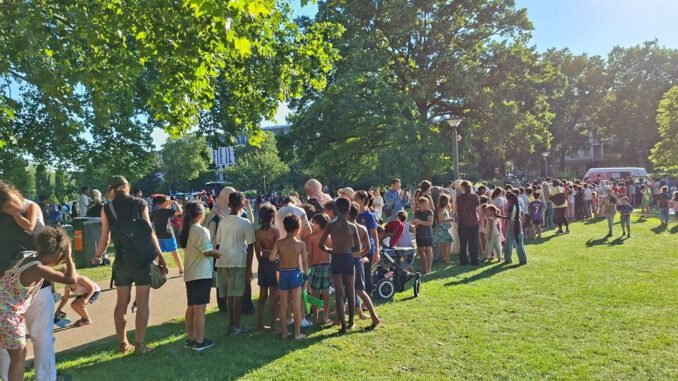 Verkürzte Sommerwiese in Wiesbaden lockt täglich rund 2000 Besucherinnen und Besucher